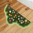 thumbnail image 2 of Plants Flower Rug Floor Mat Non Slip Novelty Decor Stylish Bedside Rug Irregular Area Rug for Dorm Hotel Playroom Living Room, 2 of 7