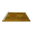 thumbnail image 2 of Ahgly Company Machine Washable Indoor Round Persian Yellow Traditional Area Rugs, 6' Round, 2 of 4
