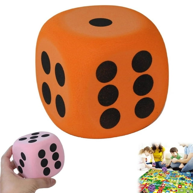 MesaSe Large Foam Dice Color Foam Dice 3.15 Inches Big Dice For Building Educational Math Teaching Pastime Party 6 Foam Dice Anxiety Dice For Stress Rel