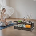 thumbnail image 4 of 27.2in Bamboo Chinese Style Storage Table 55lbs Load Capacity Desktop Organizer, 4 of 20
