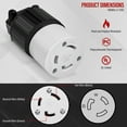 thumbnail image 2 of ENERLITES NEMA L7-15R Locking Connector for Generator, Twist Lock Female Plug, 15A 277V, 2 Pole, 3 Wire Grounding, Industrial Grade Heavy Duty, UL Listed, 66482-BK, Black, 2 of 4