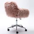 thumbnail image 6 of LUXMOD Faux-fur Chrome Base adjustable Office Chair, 6 of 9