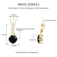 thumbnail image 4 of Rosec Jewels Natural Black Spinel Infinity Pendant Necklace with Diamond (8 mm Cushion Cut Spinel, AAA Quality) - Ready to Gift, 14K White Gold, 4 of 8
