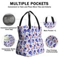 thumbnail image 3 of Pioneer Flower Floral Print Pattern Drawstring Lunch Bag Women - Drawstring Lunch Bag Insulated for Work Office - Stain-Resistant Large Lunchbags for Women with Multi-Pockets, 3 of 6