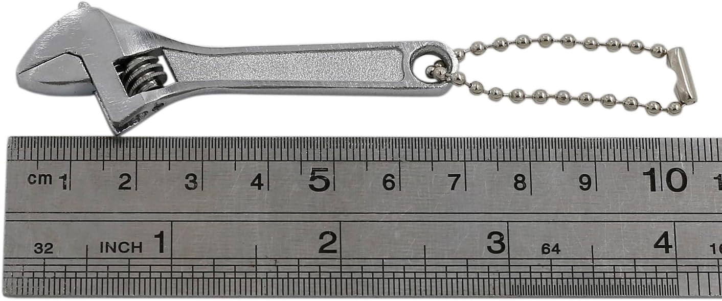 MKEUDQ-4 inch Small Adjustable Wrench, 4" Silver Mini Size Spanner, Repair Hand Tool, Jaw Capacity 0~14mm