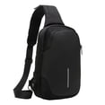 thumbnail image 1 of Bolso bandolera Bolso de hombro pequeño para hombre con puerto de carga USB Bolso de viaje Bolso de pecho ligero, 1 of 5