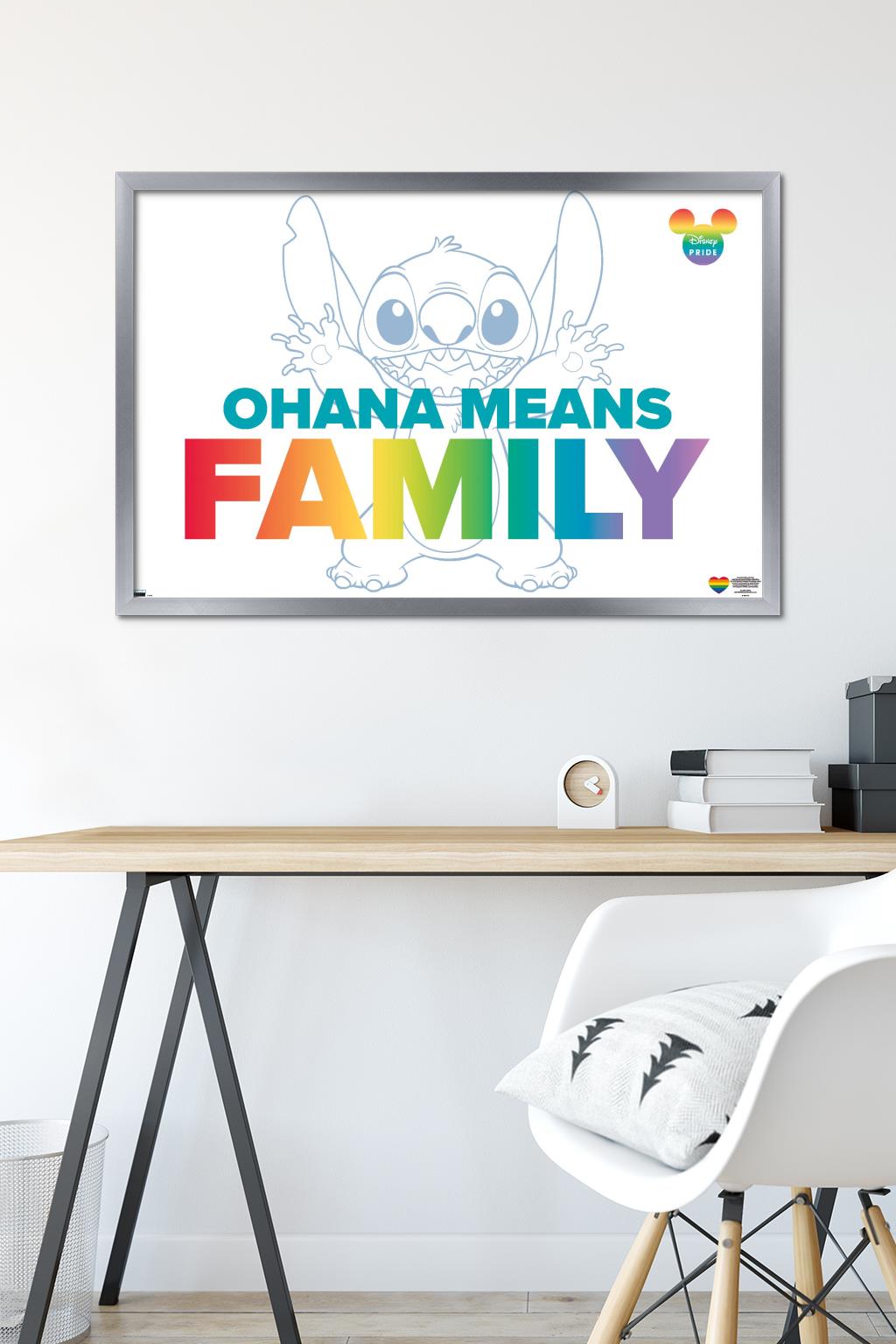 Disney Lilo and Stitch - Family Pride Wall Poster, 22.375" x 34" Framed