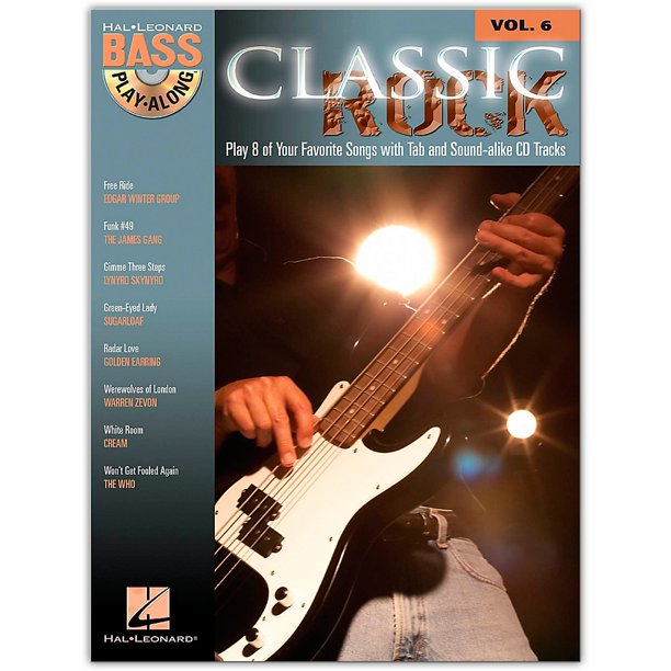 Hal Leonard Classic Rock Bass Guitar PlayAlong Series Volume 6 Tab