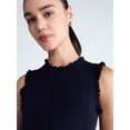 thumbnail image 4 of Free Assembly Women's Ruffle Trim Pointelle Sweater Shell, Lightweight, Sizes XS-XXL, 4 of 5