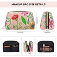 thumbnail image 5 of YFYANG Large Clutch Leather Makeup Bag, Hand-Painted Flowers Travel Toiletries Bag, Ladies Cosmetic Storage Bag, 5 of 8