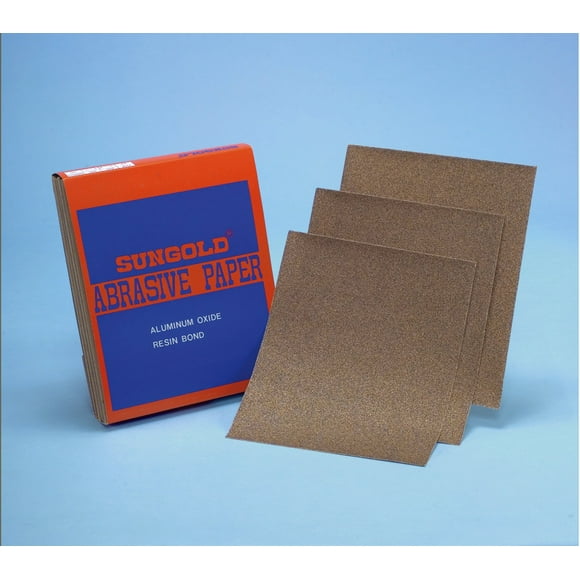 Sungold Abrasives 9X11AP150 130095 150 Feuilles de Ponçage 9 Pouces X 11 Pouces Oxyde d'Aluminium Brun, 100 Feuilles/manchon