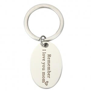 Fancyleo 1 Pcs Mother's Day Gifts Key Ring Remember I Love You Mom Charm Key Chain Jewelry Best
