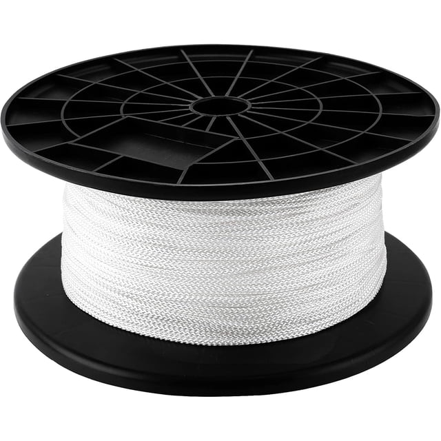1/8 inch White Dacron Polyester Rope,3mm 984 Foot Nylon Poly Rope, Nylon Rope Lift Shade Cord,for Clothesline Camping Hiking Outdoor Tent