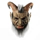 thumbnail image 1 of Máscara de látex con cara humana de luciferes para disfraces de Halloween para adultos, 1 of 1