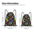 thumbnail image 2 of Easygdp Monster Car Print Drawstring Backpack, Beach Sackpack, Travel Sackpack Lightweight for Sports, Gym, Travel, Swimming-Small, 2 of 6