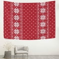 thumbnail image 3 of FREEAMG Tapestry Wall Hanging Red New Year Christmas Snowflake Tapestry Decorative Wall Tapestries Wall Art Wall&nbsp;Blanket&nbsp;Bedding Tapestry for Bedroom Living Room Dorm Home Decor 80"x60", 3 of 7