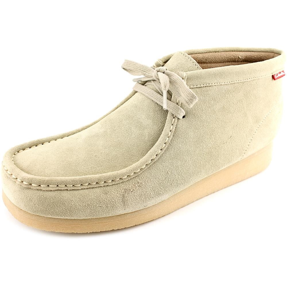 Clarks - Clarks Stinson Hi Men Moc Toe Suede Beige Chukka Boot ...