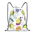 thumbnail image 1 of Saiise Orange Green Avocado Pattern Sports Drawstring Backpack - String Swim Gym Bag with Wet Proof Pocket for Women&Men-Small, 1 of 6