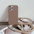 thumbnail image 2 of Funda de silicona para iPhone con correa para el teléfono, correa larga para el hombro, caqui TUNC Sencillez, 2 of 5