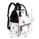 thumbnail image 2 of Fotbe Bbaseball Dog Mochila Maternidad - Lona de Sarga Impermeable, Mochila de Pañales de Gran Capacidad con Múltiples Bolsillos y Correas Ajustables, 2 of 6