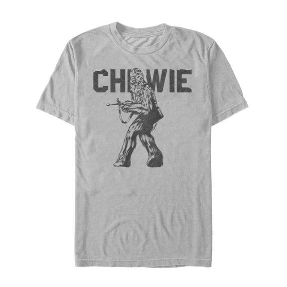 Men's Star Wars The Last Jedi Chewie  Graphic Tee Silver 2X Large