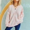 thumbnail image 1 of Hot6sl Womens Knitted Cardigan Sweater Jacket V-neck Sweater, 1 of 6