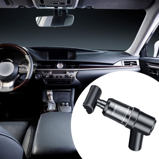 Aspiradora portátil para coche, limpiador de manos inalámbrico, potencia de succión de 8000PA con batería recargable, recolector de polvo para Negro