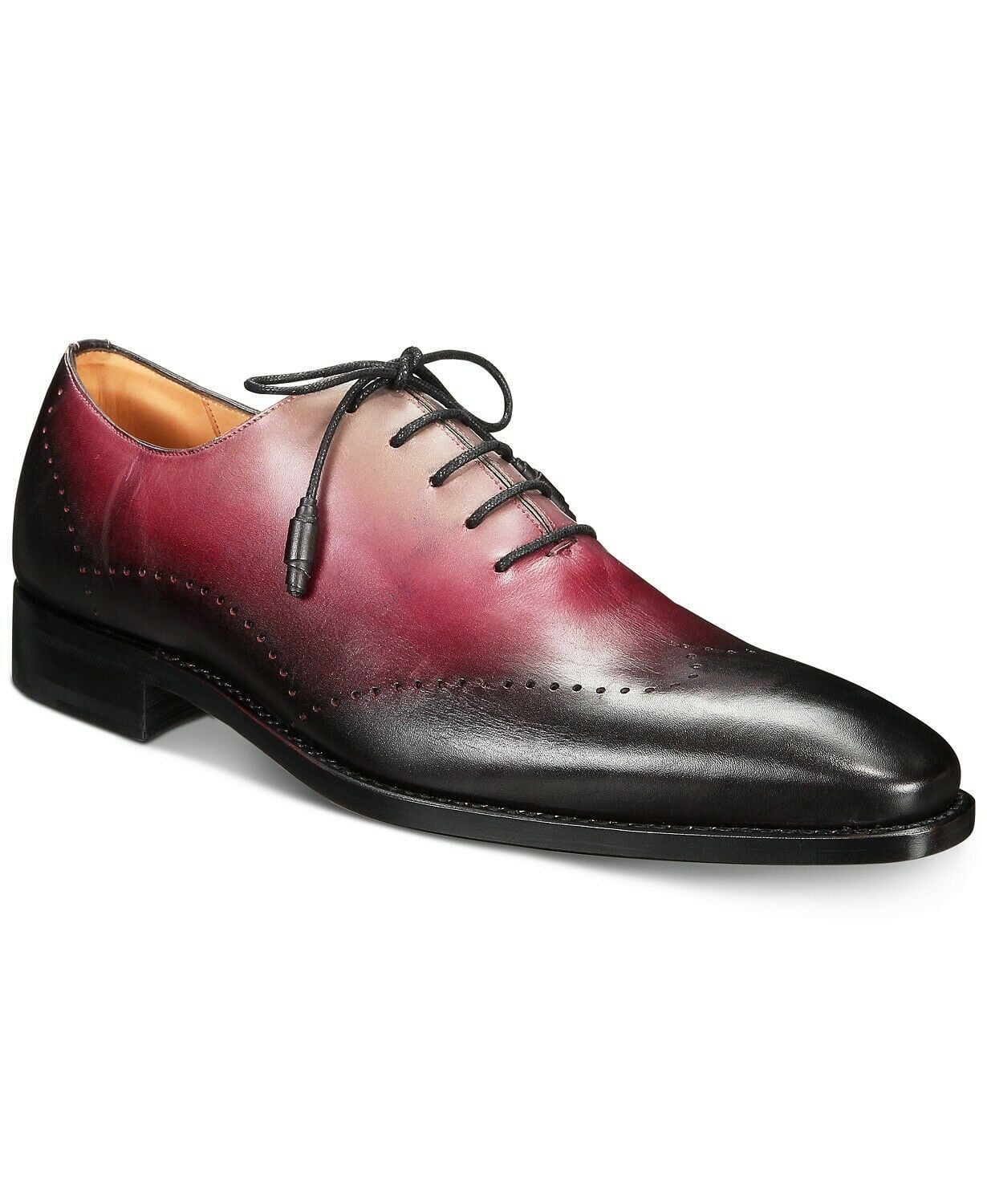 Mezlan Addy Men's Tri-Tone Wingtip Oxfords Black Multi, Size 9 M