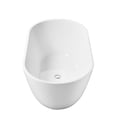 thumbnail image 5 of Free Standing Tub 55" Deep Soaking Bathtub Acrylic Freestanding Bathtub with with Overflow & Anti-clogging Drain A07 Bathroom Tub Matte White Freestanding Tub Upgraded Stand Alone Tub Modern Bathtubs, 5 of 7