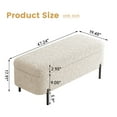 thumbnail image 4 of Guyii Upholstered Ottoman Storage Bench, End of Bed Bench for Bedroom, Shoe Bench for Living Room, Foyer, Entryway, Hallway, Beige, 4 of 8