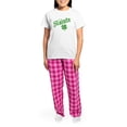 thumbnail image 4 of CafePress - Slainte With Four Leaf Clover Women's Light Pajama - Women's Short Sleeve Print T-Shirt and Pants Light Cotton Pajama Set, 4 of 7