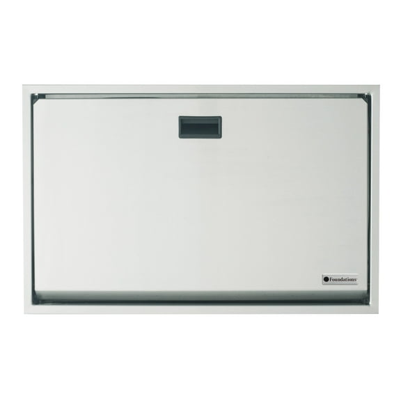 Foundations Premier Horizontal Baby Changing Station, Wall-Mount, 100SS-SM, Stainless Steel