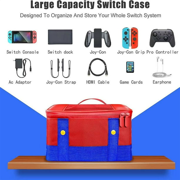 Grand étui de protection de transport sac de rangement de voyage Compatible  pour Nintendo Switch Oled Console Pro contrôleur 