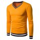 thumbnail image 1 of pstuiky manga larga para hombre, Blusas y camisas de manga larga con cuello en V y color liso para hombre camisetas de hombre l, 1 of 7