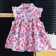 thumbnail image 4 of Spazoro Toddler Girls Princess Dress, Sleeveless Crew Neck 2025 New Style Floral Print Summer Dresses for Child Girls Pink Size 12 T, 4 of 5