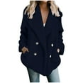 thumbnail image 1 of GDREDA Manteau Décontracté à Revers pour Femmes Veste à Manches Longues Élégante pour un Usage Quotidien Chic Bleu,G, 1 of 5