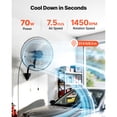thumbnail image 2 of KFFKFF Ventilateur Mural, Ventilateur Suspendu Mural de 20 Po Oscillant, 3 Vitesses, Longue Distance d'Écoulement, Angle de Rotation Réglable, Mécanique Puissant pour l'Industrie, Commercial, Noir, 2 of 9