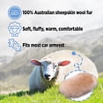 thumbnail image 3 of ANDALUS Car Armrest Cover - Car Center Console Cover - Soft, Fluffy, Pure Australian Sheepskin Wool - Universal Fit -, 3 of 5