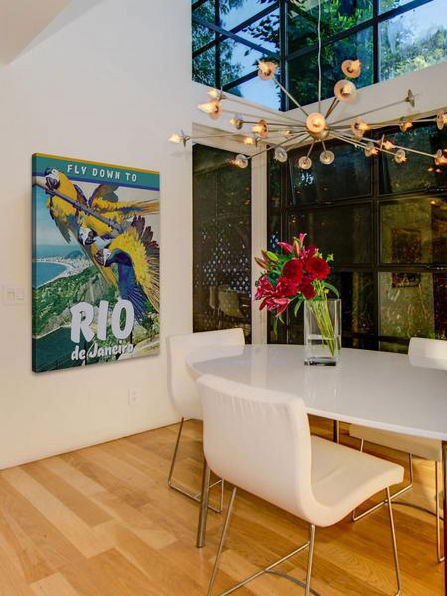 "Travel Poster Rio" Painting Print on Wrapped Canvas