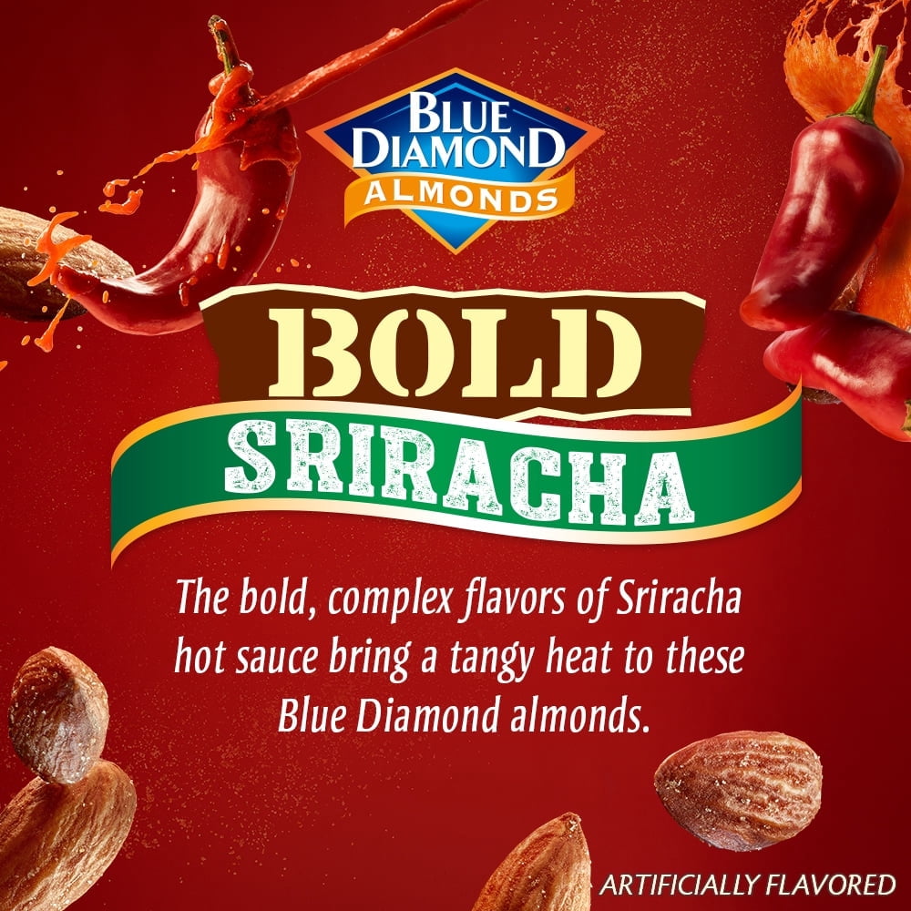 Blue Diamond Almonds Bold Sriracha Flavored Almonds, 6 Oz.