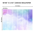 thumbnail image 3 of Peel and Stick Canvas Wallpaper Wall Mural Cloud series Colorful cotton candy Soft fog clouds pastel colored Wall Art Self Adhesive and Removable 100in x 144in, 3 of 8