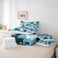 thumbnail image 6 of Manfei Cyan Camouflage 7-Piece Bedding Comforter Set,Rustic Farmhouse Cabin King Bedding Sets,Blue Military Camo Bed Sheets For Boys Kids,Super Cozy Room Decor Reversible, 6 of 8