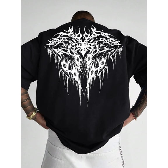 Men's Gothic Y2K Streetwear Graphic T-Shirt