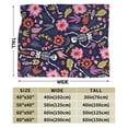 thumbnail image 3 of Kll Fleece Blanket Plush Throw Blanket Dancing Skeletons Floral Garden,Soft Fuzzy Cozy Flannel Blanket For Couch Sofa Bed.(40"X30"), 3 of 9