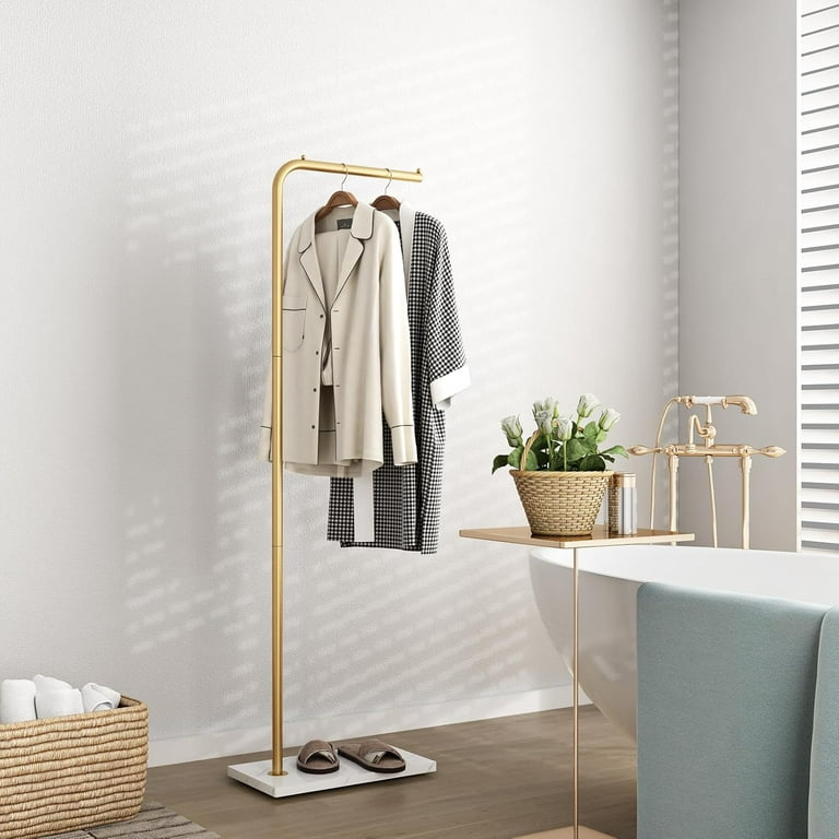 Metal Gold Coat Racks, Standing Coat Rack with Heavy Base, Modern