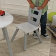 thumbnail image 5 of KidKraft Wooden Kids Round Storage Table & 2 Chair Set, Gray & White, 5 of 12