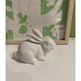 thumbnail image 3 of Set of 2 Porcelain Bunny Rabbit Statue Figurine Easter Spring Decoration Vintage Rustic White Bunny Figurines for Easter Dining Table, 3 of 5
