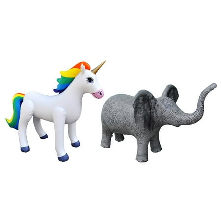 Inflatable Unicorn Elephant Animal Toy Party Gift Kids (UNI+ELE8