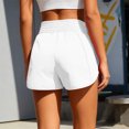 thumbnail image 5 of Stichou Women's Running Shorts Quick Dry with Zip Pockets High Waisted Athletic Workout Gym Shorts for Women White XL, 5 of 5