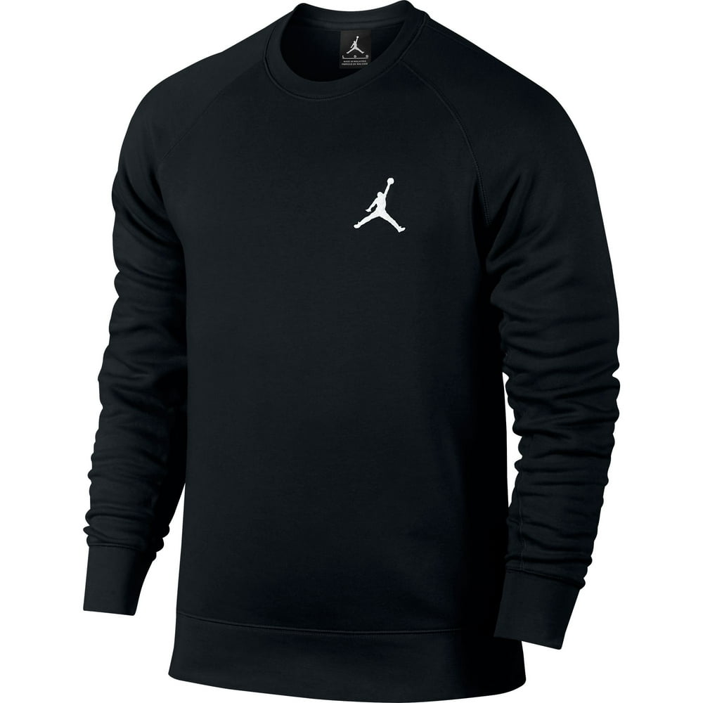 Nike - Jordan Flight Fleece Crew Longsleeve Men's Sweatshirt Black ...